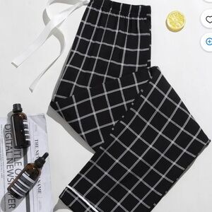 Women's Soft Plaid Straight Leg Comfortable Checkered Loungewear Pants Size 4XL